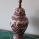 Lampe en céramique vintage rouge holland