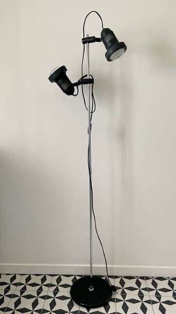 Black floor lamp from the 70s