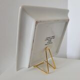 Empty ceramic square pocket after the design of Anne Froget for Jardin d'Ulysse