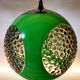 Suspension Space Age verte "Bug eye" par Massive, Belgique vers 1970