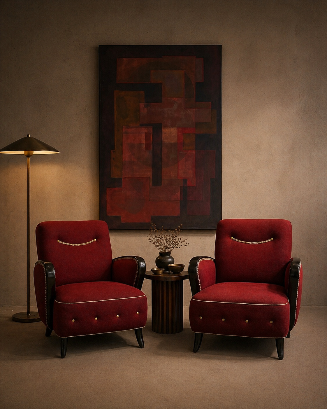 Paire Fauteuil Club Art Deco circa 1940