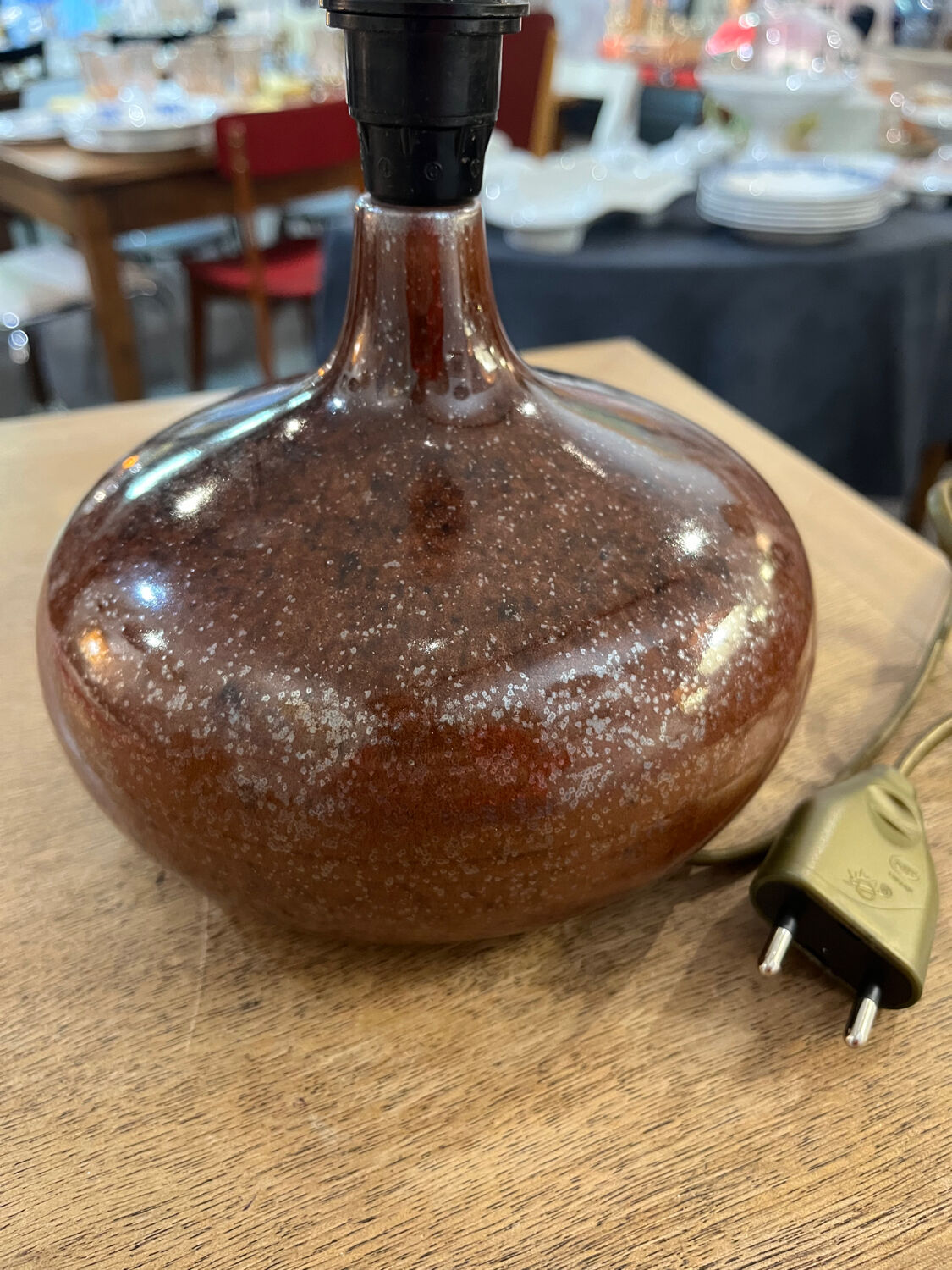 Vintage stoneware floor lamp