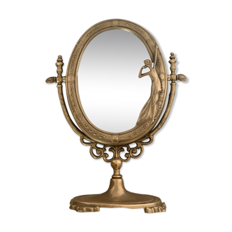 Art nouveau psyche mirror