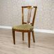 20th-Century Elm Chair in Striped Upholstery, 1940s