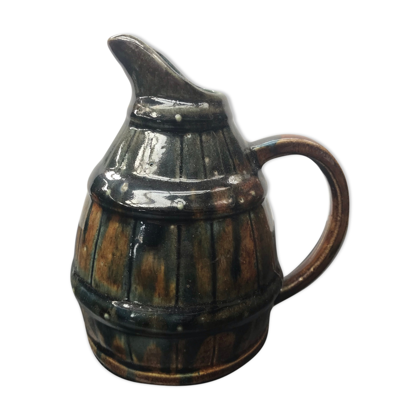 Former digoin ceramics brown shape pitcher