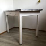 1950 wooden and zinc kitchen table