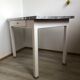 Table de cuisine 1950 en bois et zinc