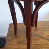 Art nouveau thonet stool bentwood and velvet