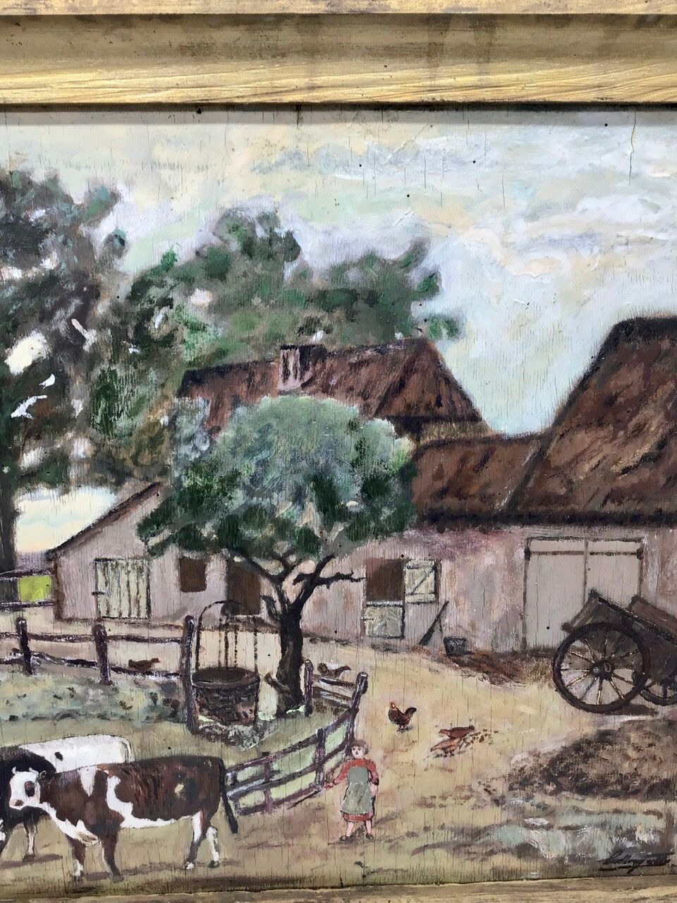 Old table, 1960s farmyard