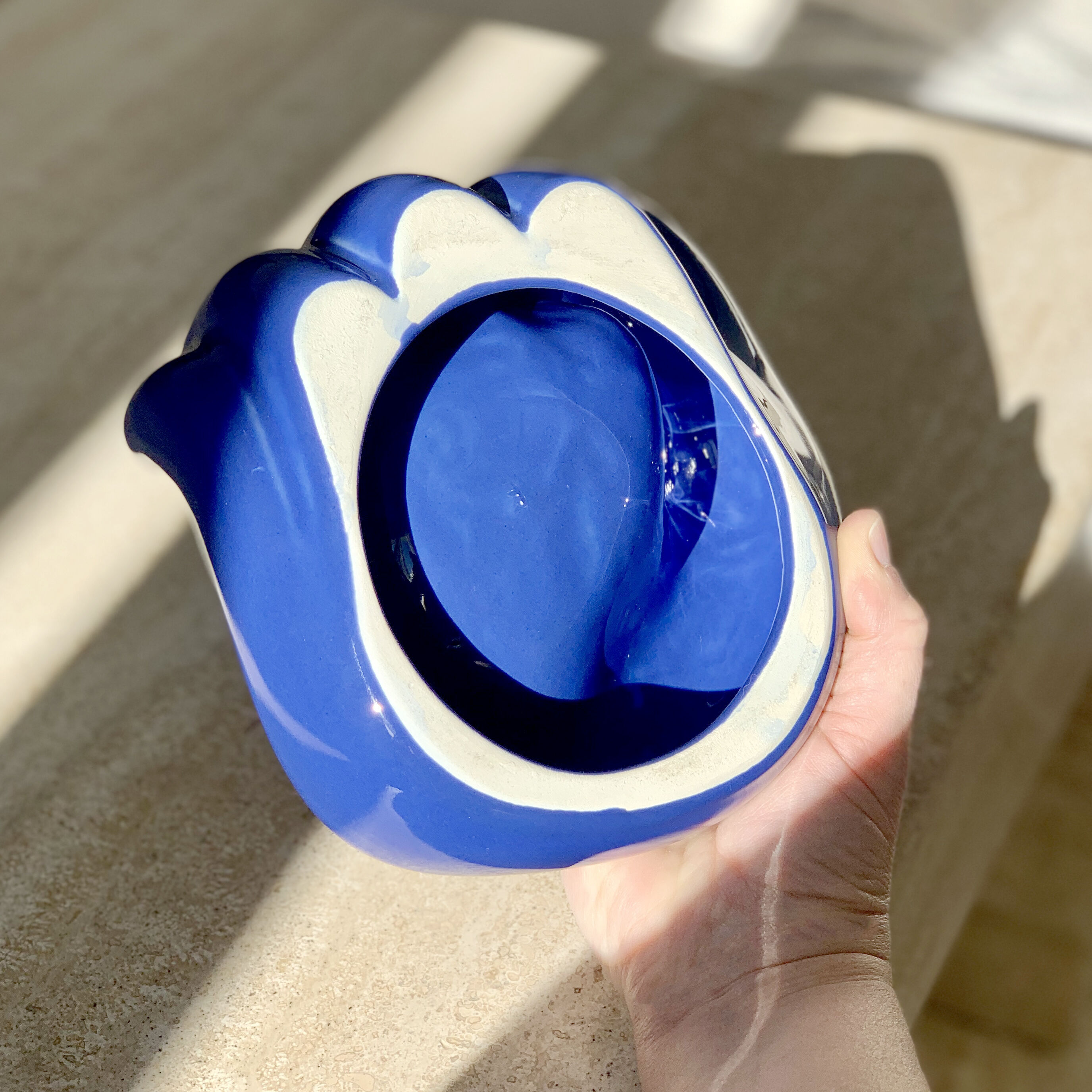 Empty vintage hand-shaped pocket