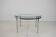 1970s round conference table chrome and glass, italy