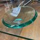Asymmetrical glass catchall by Max Ingrand for Fontana Arte vintage 1