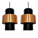 Set of 2 Danish Copper Pendant Lamps