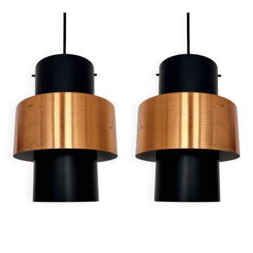 Set of 2 Danish Copper Pendant Lamps