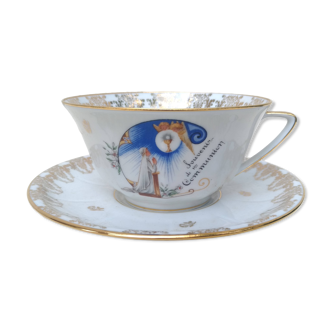 Tasse et sous tasse en porcelaine