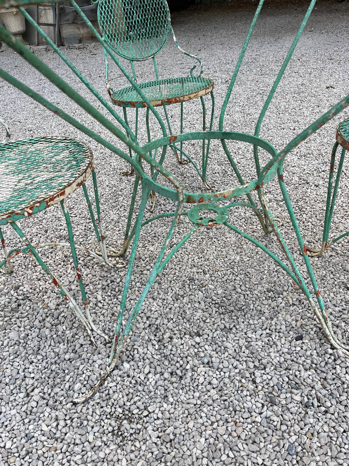 Salon de jardin fer forgé 1950/60