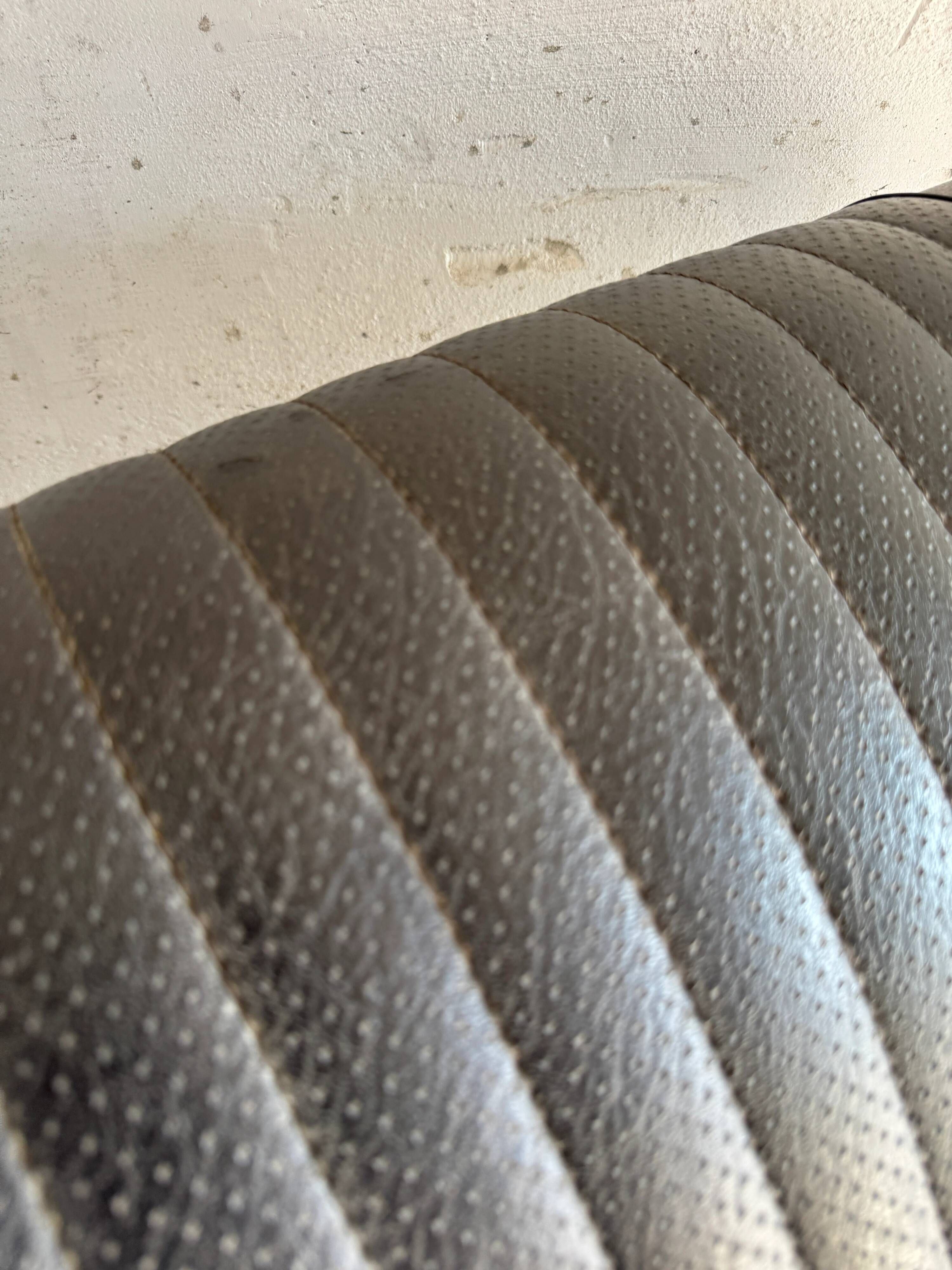 Vintage racing seat in black faux leather