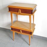 Pair of vintage 1960s bedside tables