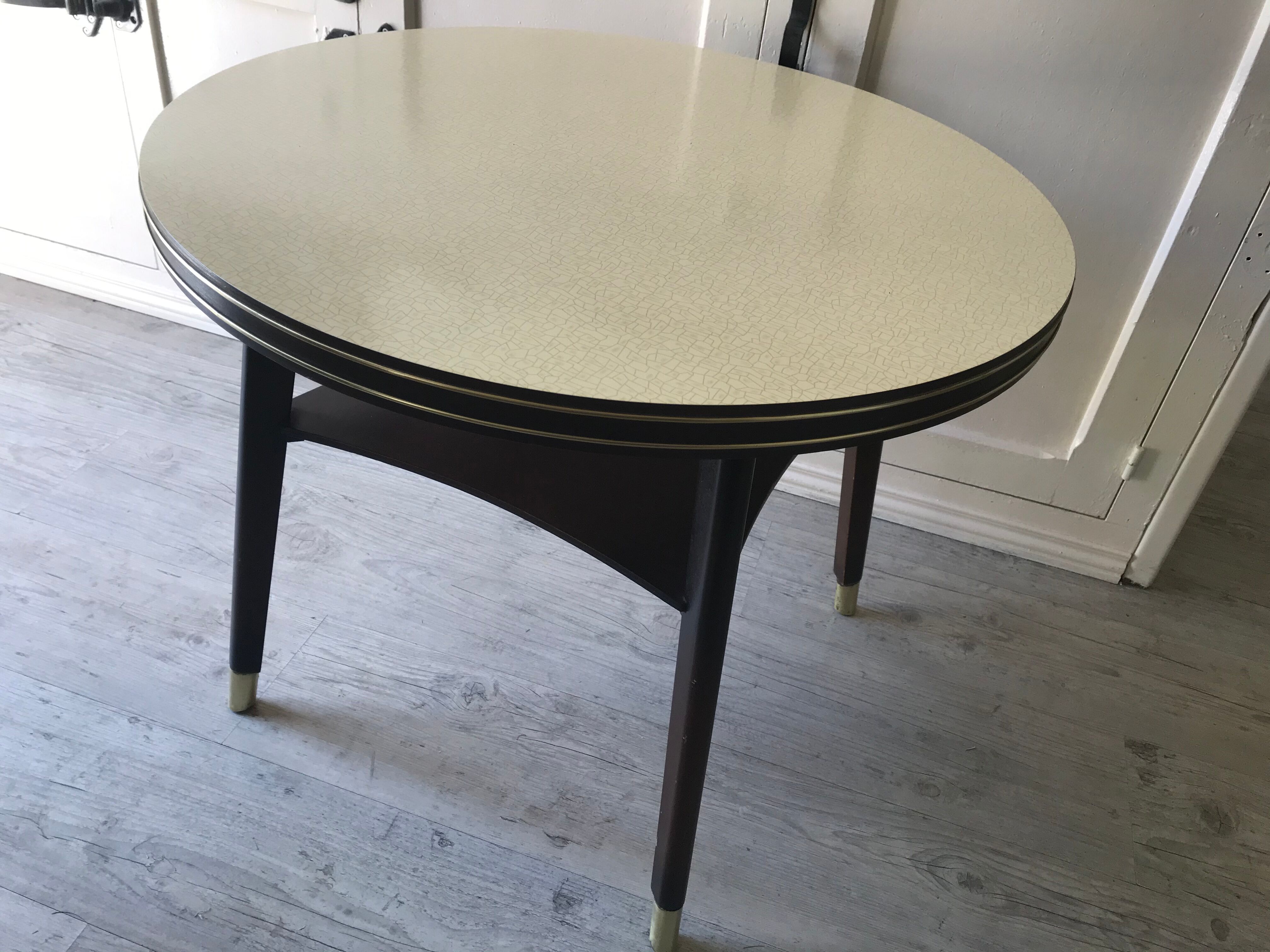 Vintage two-plated round coffee table