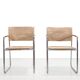 Chaises Karin Mobring Amiral en chrome et jute de 1973