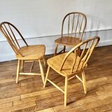 Set of 3 Scandinavian Windsor-style chairs