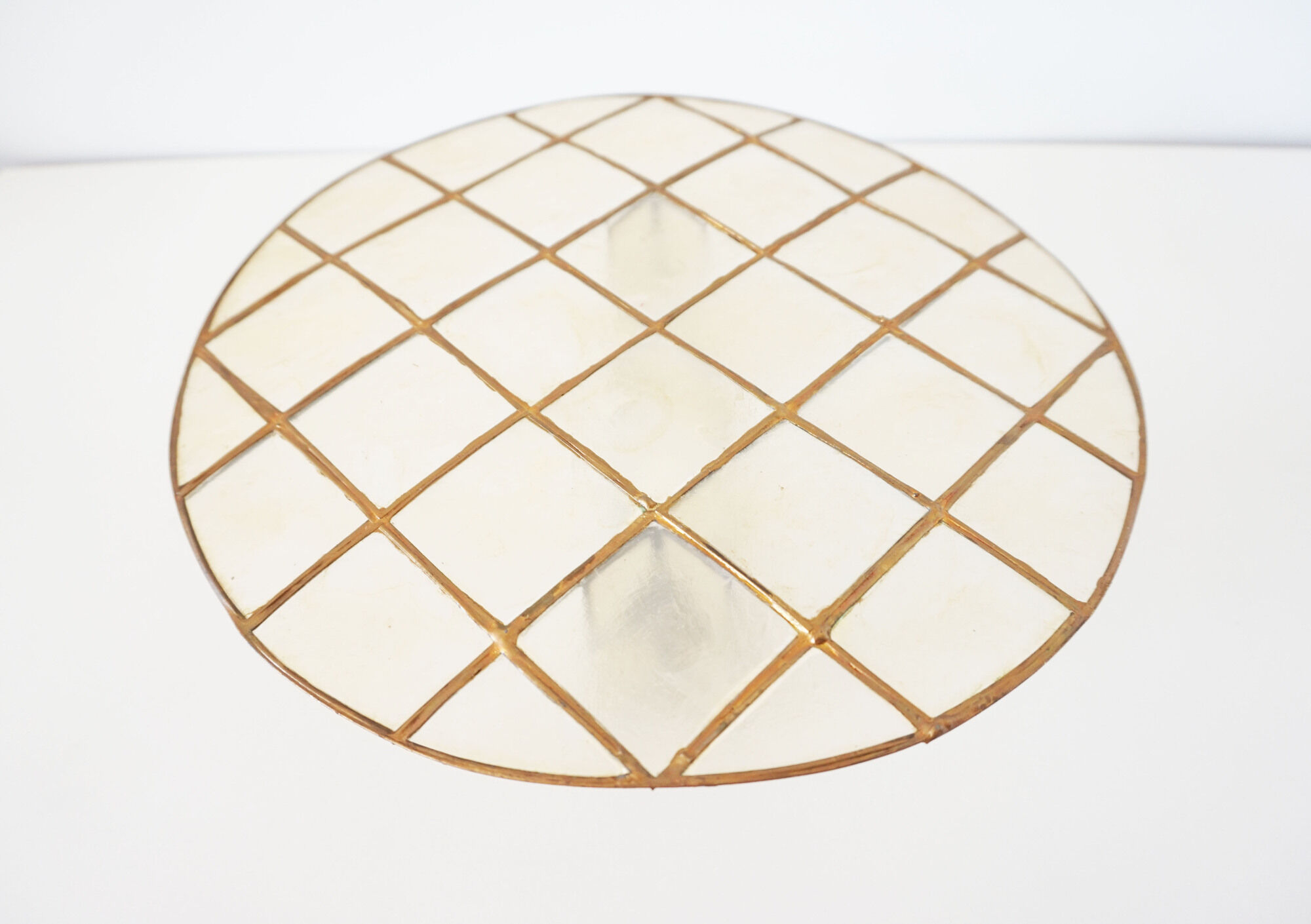 Applique ronde en nacre vintage