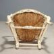 Antique baroque-style armchairs in lacquered wood from the 19th century.