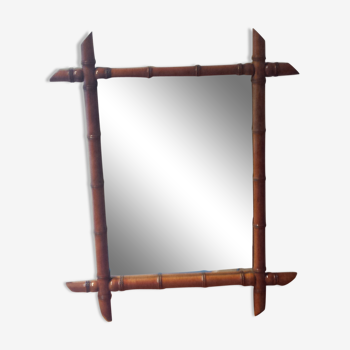 Miroir en bambou  67x55cm