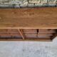 Oak workshop furniture with sliding doors.