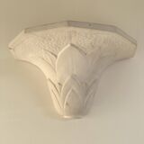 Pair of plaster wall sconces, palmette decoration, 20th century