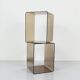 Pair of Vintage 70s Smoked Plexiglass Stands
