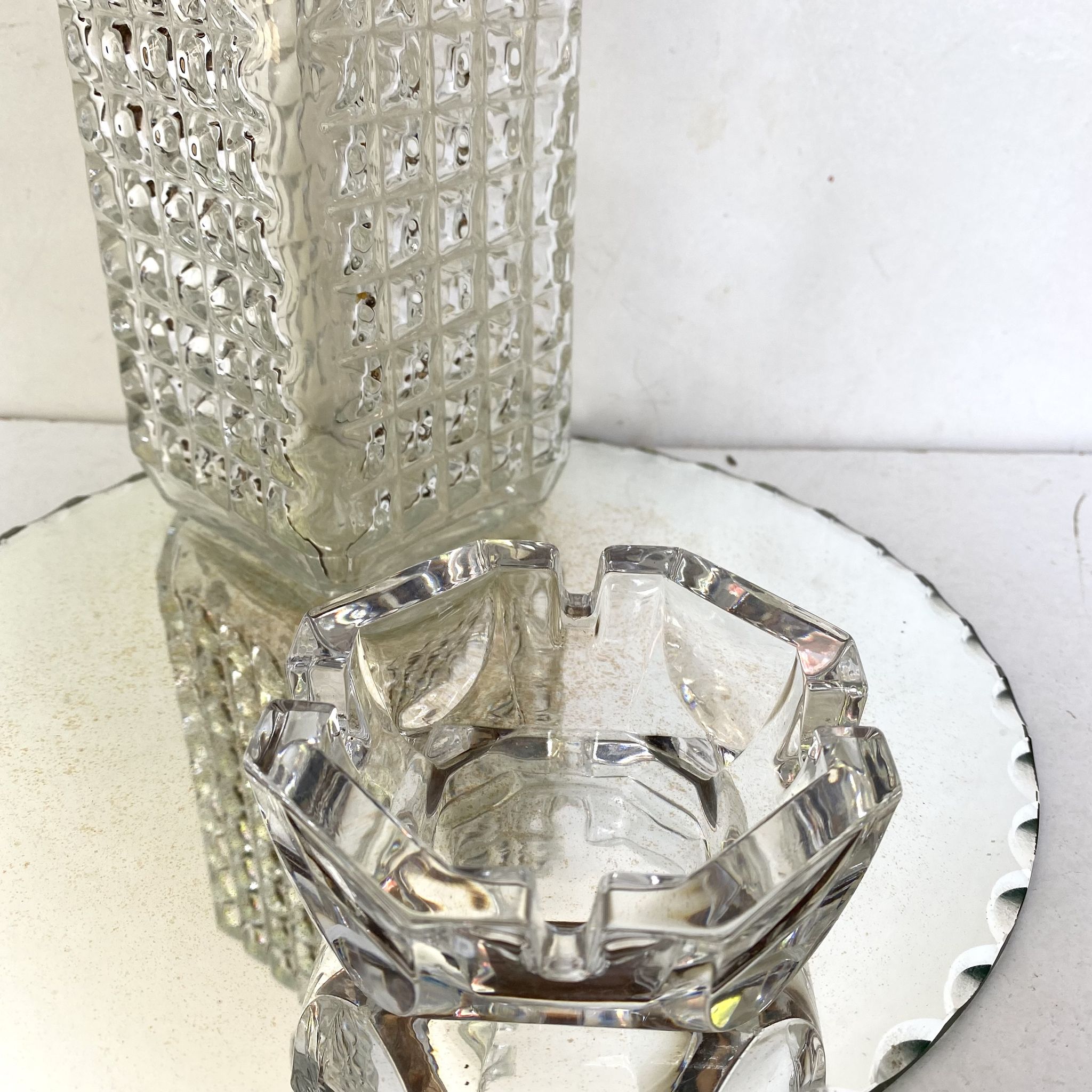 Cendrier vintage en verre ou crystal