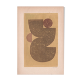 Peinture sur papier illustration M342 - signée Eawy