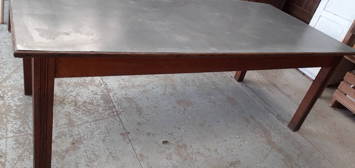 Table de ferme zinc.