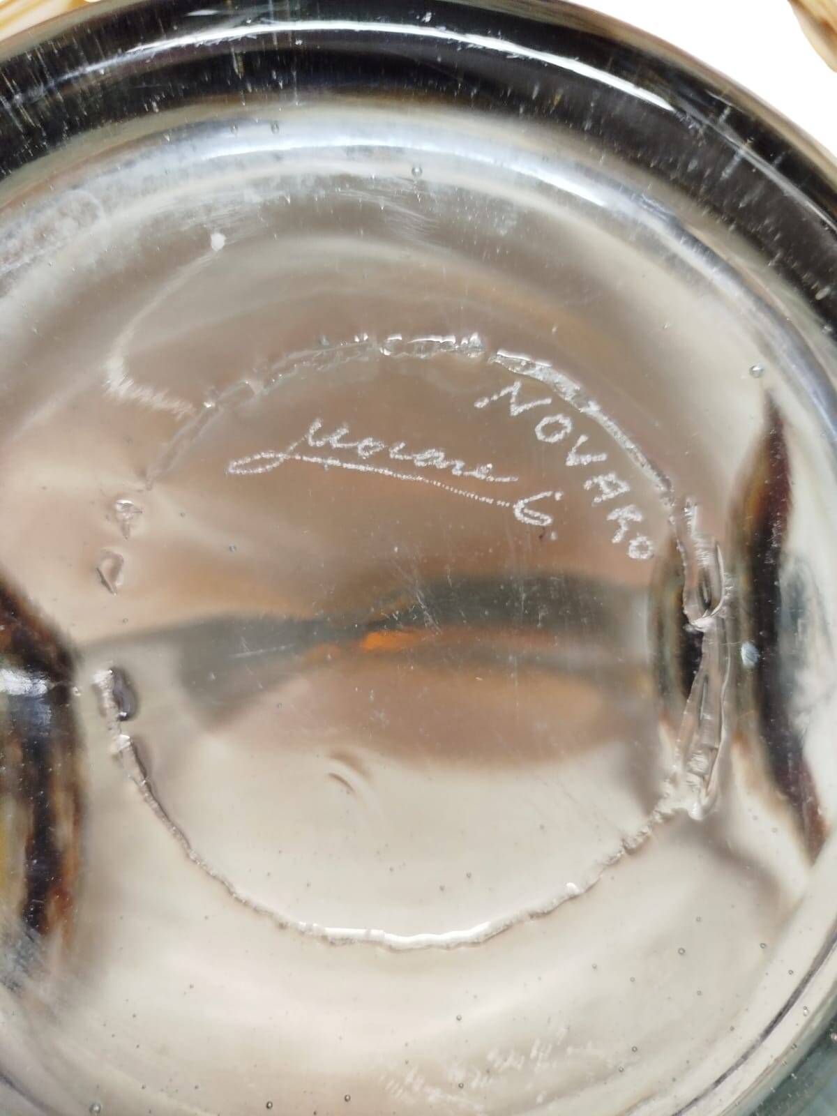 Jean Claude Novaro Glass Fruit Basket