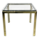 1970s brass and chrome side table renato zevi glass