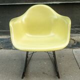 Rocking-chair Eames vintage by Herman Miller - Lemon Yellow