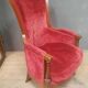 Directoire period bergère in red velvet.