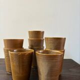 Set of 9 vintage Digoin goblets