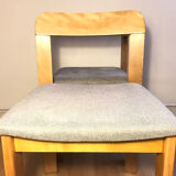 Pair of chairs in beech 60s / 70s