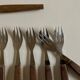 Set of 12 teak dessert forks 1960 Scandinavian