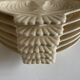 set of 6 oyster plates in ivory Gien earthenware 1960