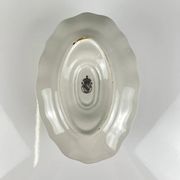 Saucière KG Lunéville, modèle "Réverbère", motif rose