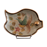 Tray, signed Bequet Quaregnon, Belgium, gilded with fine gold, numbered 14