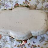 Longchamp jardinière in ironstone and Art Nouveau barbotine.