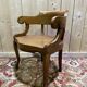 Fauteuil de bureau Louis Philippe en noyer et cannage