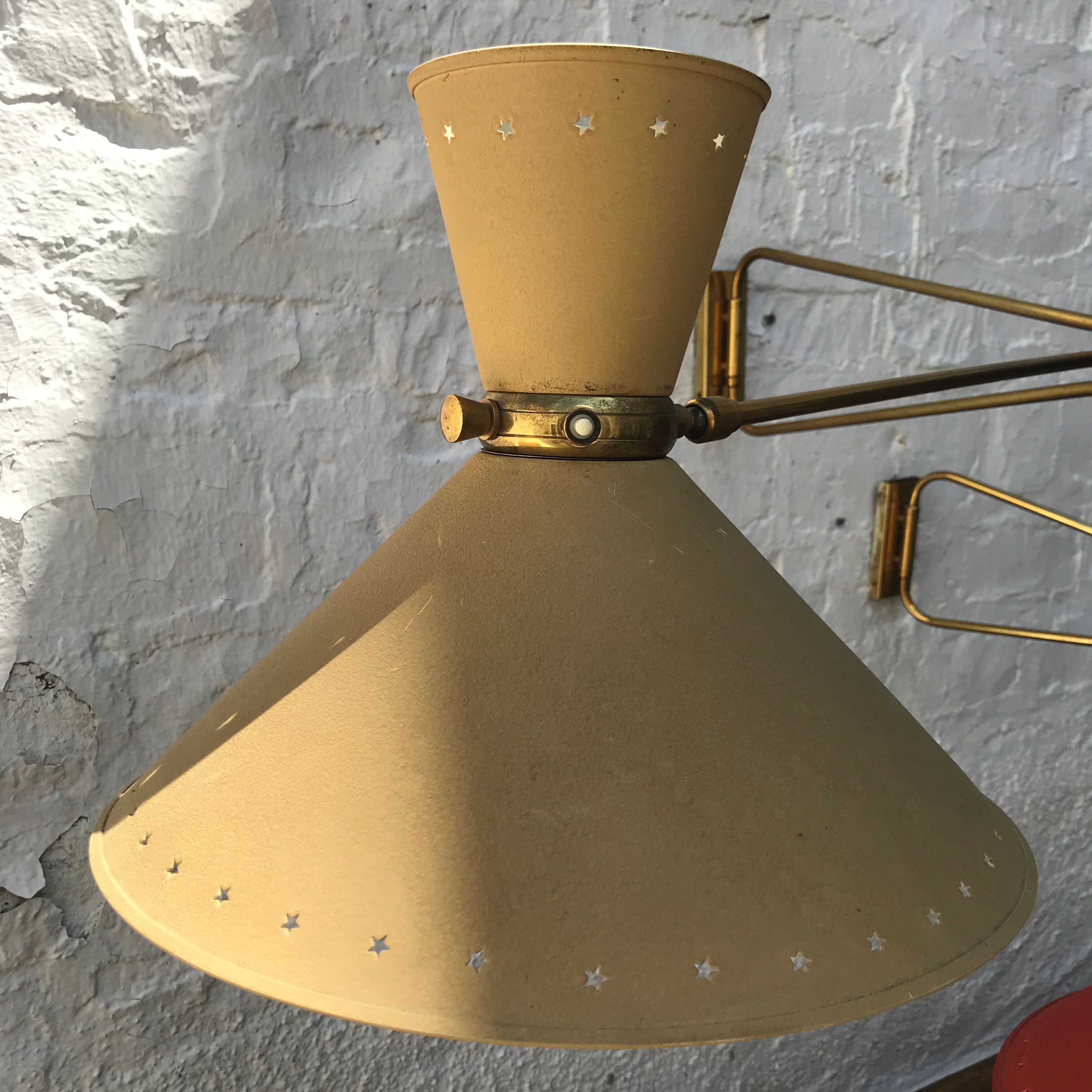 Diabolo sconces by René Mathieu circa 1950