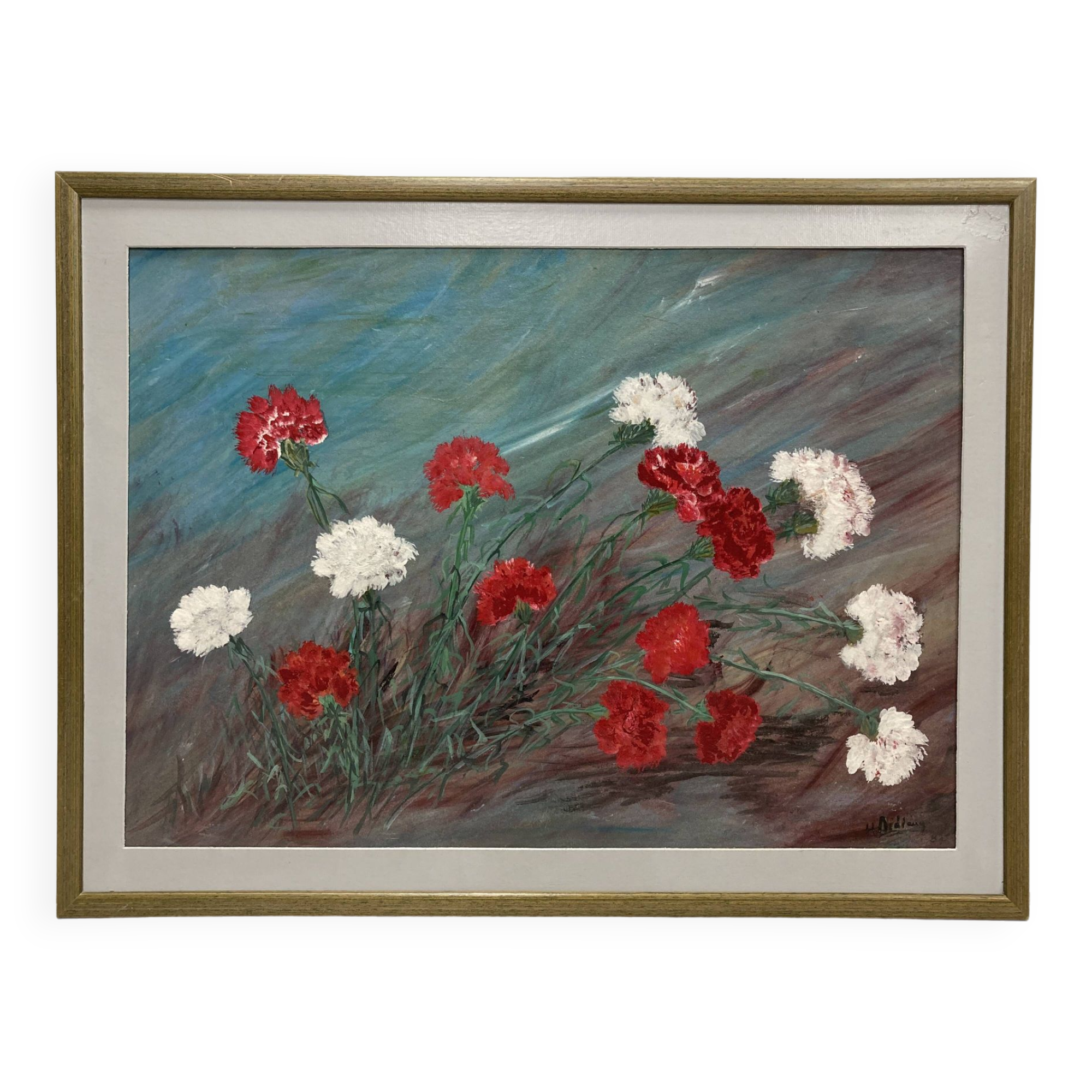 Vintage carnation painting