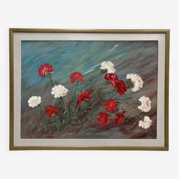 Vintage carnation painting