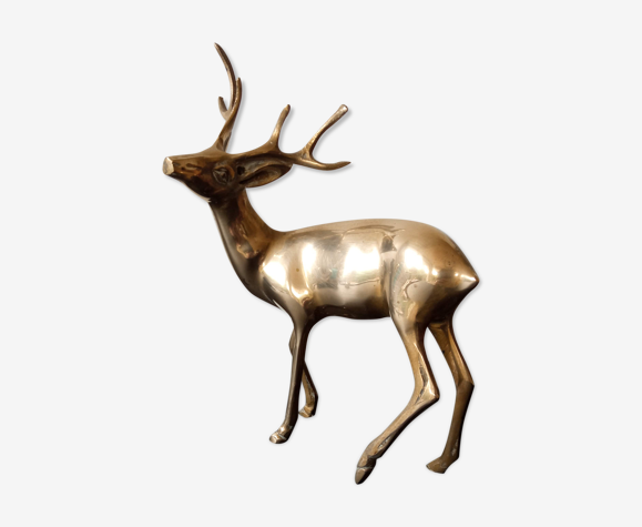 Cerf en laiton vintage